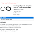 thumbnail image 2 of Front Caliper Repair Kit - Compatible with 1999 - 2004 Chevy Tracker 2000 2001 2002 2003, 2 of 2