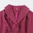 thumbnail image 5 of UYISJ Women Vintage 1940s Dress Retro 40s 50s Button Down Business Work A Line Cocktail Dresses Short Sleeve Formal Dress Wine S, 5 of 8