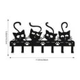 thumbnail image 4 of IVV Wall-Mounted Key Holder, 1 Pack, Metal Keys Organizer Rack with 7 Hooks, for Doorway Decoration, Home Housewarming Gifts (Black, Cats Theme), 4 of 6