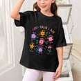 thumbnail image 2 of Short Sleeve Girl's Soft-bodied T-shirt with Print Number 67, Tender and Charming Style, Versatile for Any Occasion and Everyday Wear., 2 of 8