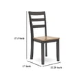 thumbnail image 5 of Benjara BM328078 Gasy Dining Chair - Dark Brown Wood - Contoured Seat - 17 in. - Set of 2, 5 of 5