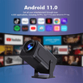 thumbnail image 4 of Gold Mini Projector with Wifi & Bluetooth,Built-In Apps,270° Adjustable Stand,Auto Keystone,20000LM, 4 of 8