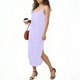 thumbnail image 4 of Vestido Corto para las Mujeres Verano Cuello en V Color Sólido Vestido de Cambio de Manga Corta con Bolsillos, Top de Primavera Casual para el Uso Diario, 4 of 7