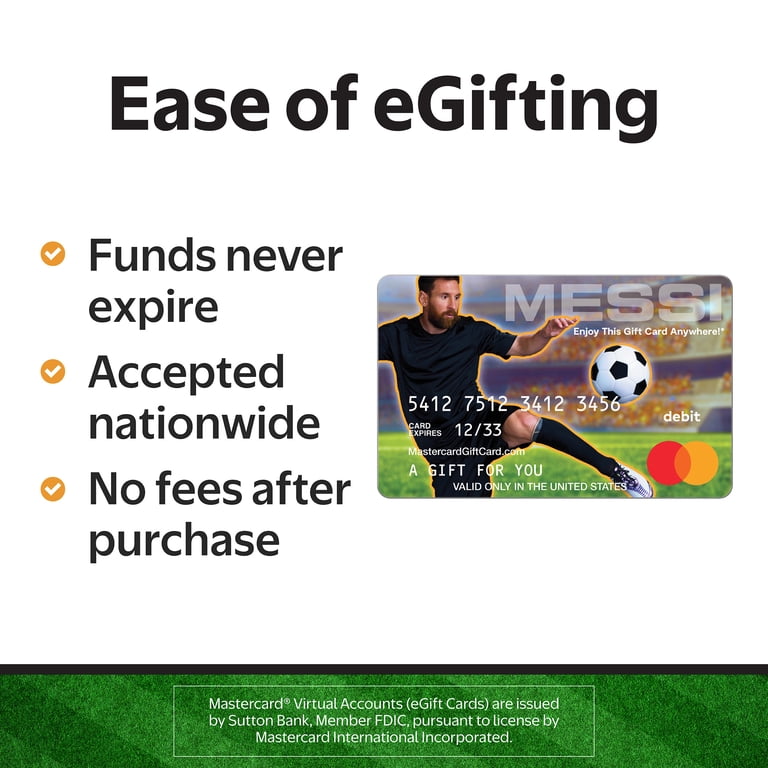 Mastercard® $20-$500 eGift Messi Stadium (Plus $6.84 Purchase Fee