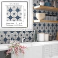 thumbnail image 3 of Baldosas para salpicaduras The Tiles Plaza Encáustic Blue Star, 10 hojas, 3 of 9
