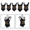 thumbnail image 1 of Trajes de baño de moda para mujer, estampado de letras, Bikini de verano para mujer, ropa de playa, trajes de baño de secado rápido, vacaciones 5pc negro Baoblaze Bañador Mujer, 1 of 8