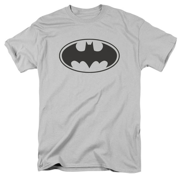 Batman Men's Black Bat T-shirt Silver