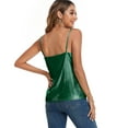 thumbnail image 4 of VIDUSSA Women's Tank Tops Fashion Glitter Party Strappy Sleeveless Tank Shirt Sparkle Shimmer Cami Green XL, 4 of 5