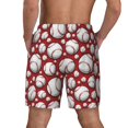 thumbnail image 2 of Lsque Mens Swim Trunks Cute Baseball Pattern - Bathing Suit Compression Liner - Beach Swim Shorts Swimwear - (S-3XL) - Stretch Quick Dry -Small, 2 of 9