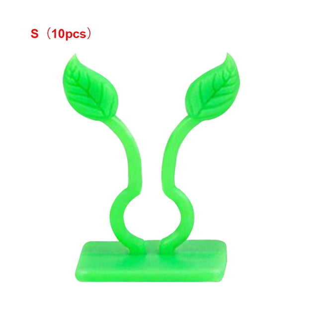 kurtrusly 10pcs Plante Clips en Plastique Fixe Plante Boucles Auto-Adhésif Vigne Attaché Crochets de Fixation, S