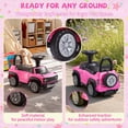 thumbnail image 5 of iYofe Toddler Ride On Car 1-3, Licensed Ford Bronco Raptor Foot to Floor Kids Car with Music & Horn, First Ride On Toy, Pink, 5 of 7