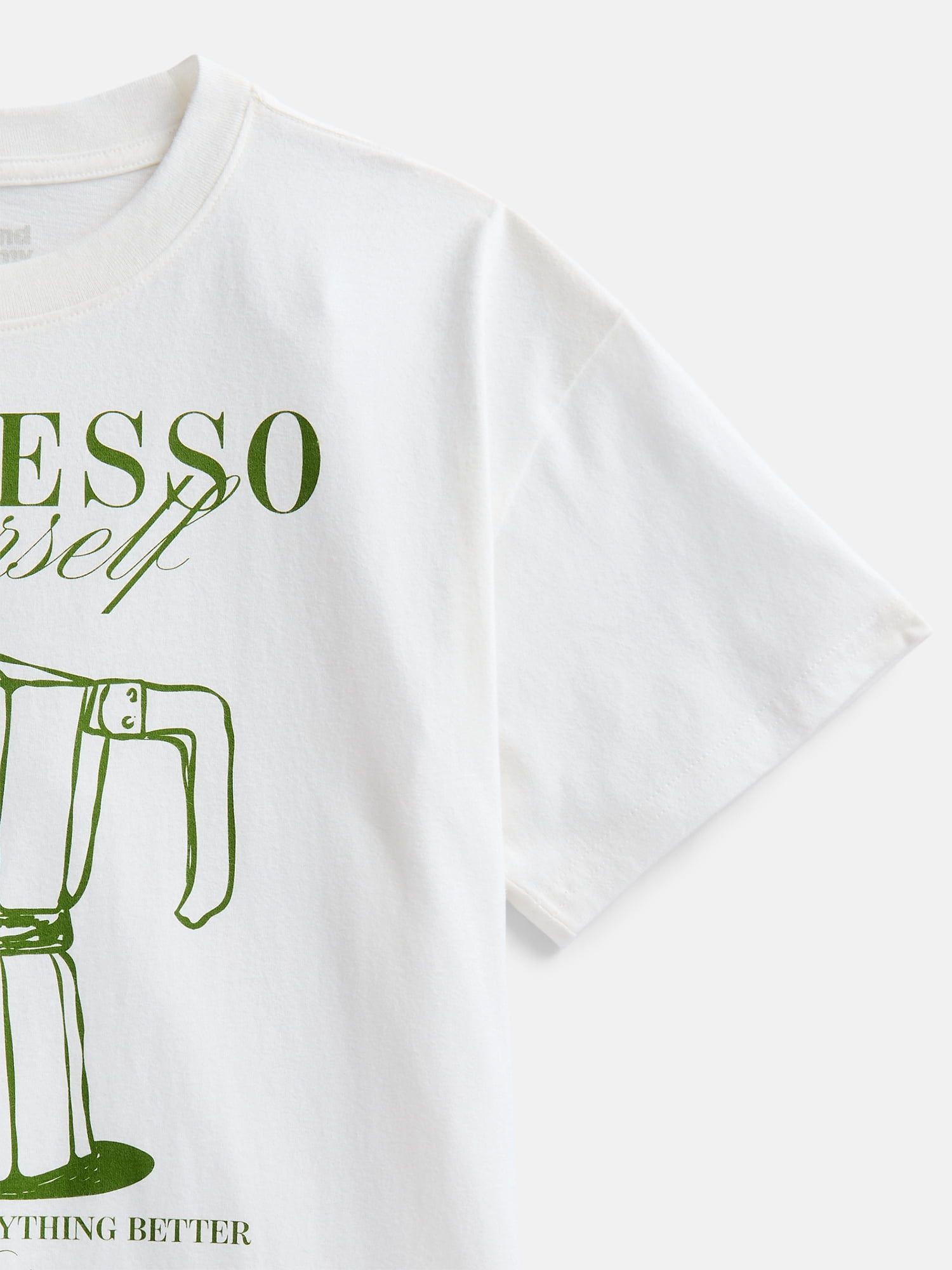 Weekend Academy Girls Oversized Graphic Cotton Tee with Short Sleeves, Sizes 4-18