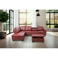 thumbnail image 3 of Star Home Living Corp Yolanda Faux Leather Sectional Sofa in Wine Red, 3 of 4
