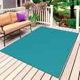 thumbnail image 4 of Outdoor Rug 3x5 ft Teal Blue Outdoor Large Area Rug Non Slip Rubber Solid Color Front Door Mat RV Rug Camping Carpet Patio Outdoor Rugs for Backyard Balcony Deck Porch Indoor, 4 of 9