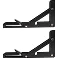 thumbnail image 5 of Folding Bracket, 2 Pcs Stainless Steel Folding Shelf Bracket, Folding Bracket, Bracket Bracket, Wall Mounted Folding Shelf for Wall Shelf Table Bench, 5 of 5