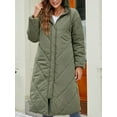 thumbnail image 5 of Arvbitana Women Cozy Long Winter Jacket Long Sleeve Hooded Open Front Winter Coat Zipped Warm Lightweight Winter Pullover Solid Color Cardigan With Pocket, 5 of 9