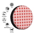 thumbnail image 4 of Naloa Checkered Christmas With Snowflakes PVC Leather Spare Tire Wheel Cover Spare Tire Cover, for Car Truck SUV Camper Trailer Universal Fit(14-17in)-14 inch, 4 of 6