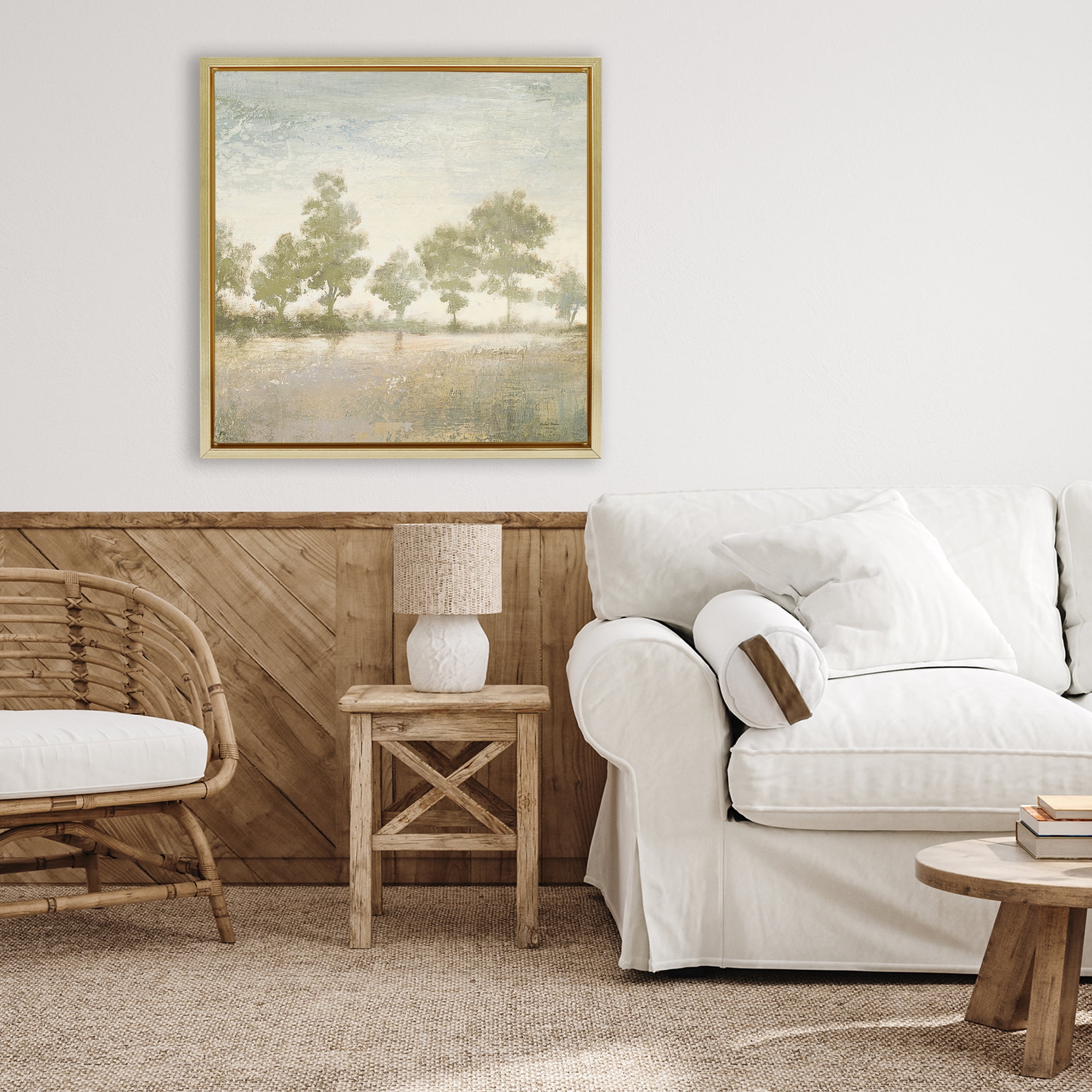 Stupell Industries Forest Light Landscape Gold Framed Floater Canvas Wall Art, design by Michael Marcon
