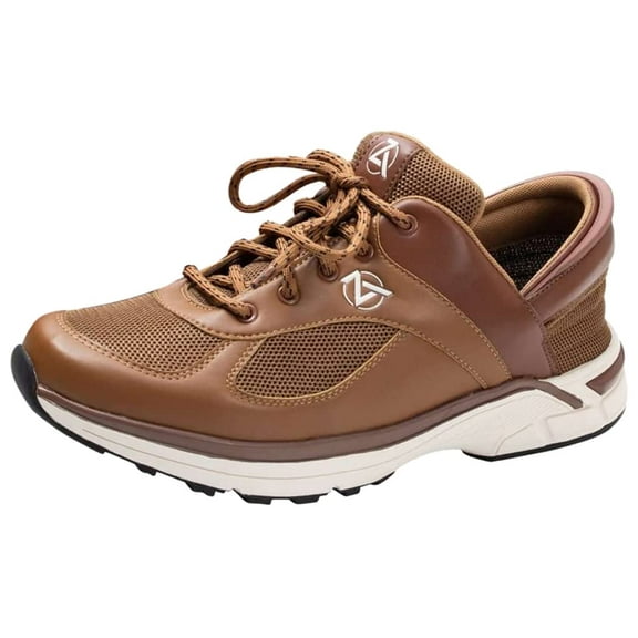 Zeba Men's Hands Free Slip-On Walking Shoes (Brown, 8.5)