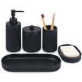thumbnail image 1 of Juego de accesorios de baño Deobath, 5 piezas, negro mate, 1 of 6