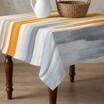 thumbnail image 4 of Orange Gray Table Cloth Waterproof Tablecloths, Retro Country Abstract Ombre Aesthetic Tablecloth Dining Table Cover for Kitchen Party Tabletop Outdoor, Square Tablecloth 54x54 Inch, 4 of 9