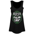 thumbnail image 1 of Grindstore - Camiseta Sin Mangas Irish Or Not Buy Me A Shot Día de San Patricio para Mujer (Negro), 1 of 2