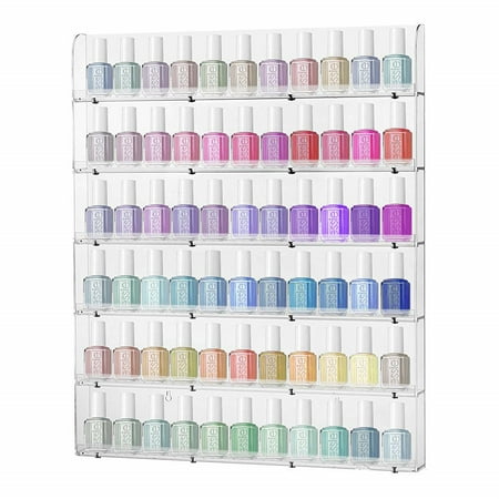 6 Tiers Nail Polish Rack Organizer Hold 80 Bottles Nail Polish Shelf