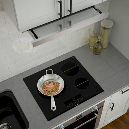Bosch - 500 Series 24" Built-In Electric Induction Cooktop with 3 elements - Black