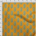 thumbnail image 3 of oneOone Organic Cotton Poplin Twill Fabric Leaves & Floral Block Decor Fabric Printed BTY 42 Inch Wide, 3 of 4