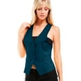 thumbnail image 5 of Made by Olivia Women's Dressy Casual Versatile Racerback Vest Tuxedo Suit Waistcoat, 5 of 6