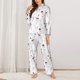 thumbnail image 2 of Fotbe Cute Poodle Dog Conjunto de Pijama de Manga Larga para Mujer con Estampado, Ropa de Dormir de 2 Piezas, Conjunto de Casa Suave y Cómodo con Bolsillos-X-Large, 2 of 7