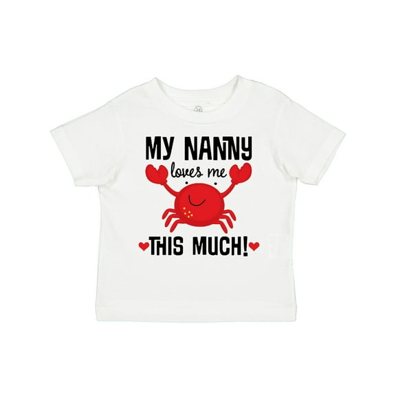 Inktastic Nanny Loves Me Grandson Boys or Girls Toddler T-Shirt