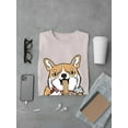 thumbnail image 3 of Corgi Eating Ramen T-Shirt Men -Image by Shutterstock, Male XX-Large, 3 of 4