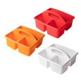thumbnail image 1 of 3 Piezas Organizador de Almacenamiento de Artesanía Cesta Clasificación de Contenedores Apilable con Asa Compartimento de Escritorio para Manualidades Sala de Estar Rojo Naranja Blanco Soledad Cesta de almacenamiento, 1 of 10