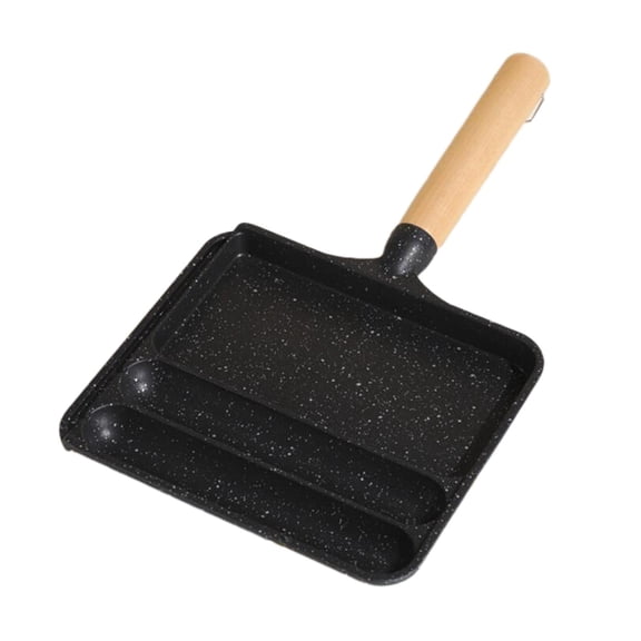Fzaqwen Deep Frying Pan Divided Grill Frying Pan Nonstick Pan Omelet Pan Pancake Pan for Black