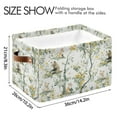 thumbnail image 4 of Yayeee 2 Pack Canvas Storage Basket with Handles for Shelves Fabric Bins Closet Organizer, Watercolor Forest Animals, 4 of 8