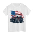 thumbnail image 4 of Kid 4th of July T-Shirts Boys Girls American Flag Shirt Patriotic Top Short Sleeve Tees,White, 4 of 5