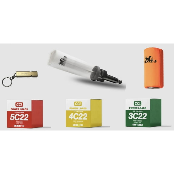 D.T. Systems Super Pro Launcher Value Pack: One LAUNCHER, Two 6" Dummies, GREEN RED AND YELLOW Power Loads, FREE Out Rider Pro Whistle.