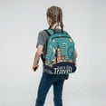 thumbnail image 4 of Lafuoo Let's go Travel Pattern Lightweight Backpack, Wear-resistant Multi-pocket Travel Backpack, Suitable for Work, Campus, Mountaineering, Unisex-One Size, 4 of 7