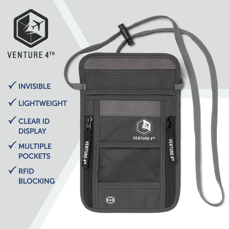 VENTURE 4TH Neck Pouch Travel Wallet - RFID Blocking VENTURE 4TH Neck Pouch Travel Wallet - RFID Blocking