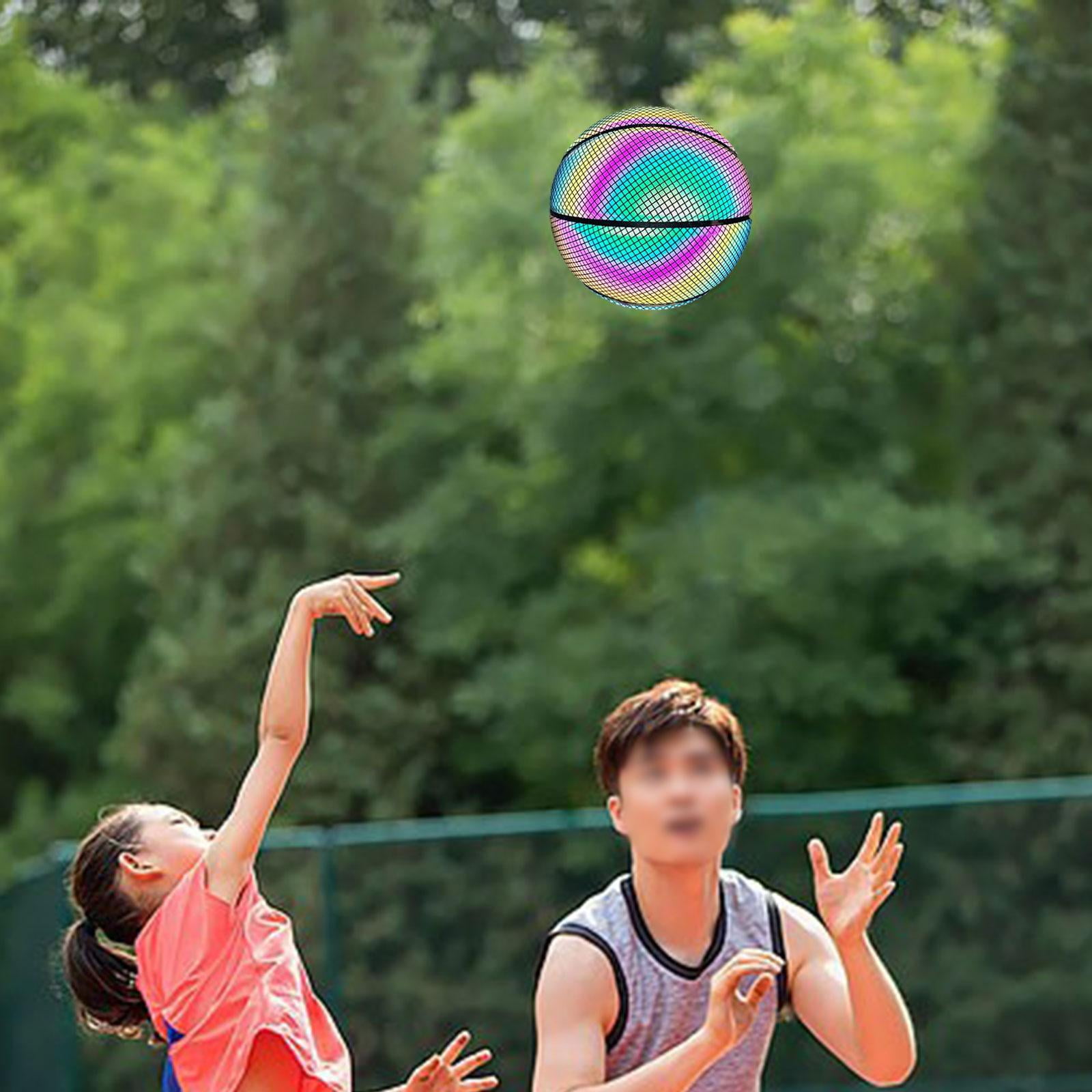PU Glowing Basketball Training Equipment Glow in The Dark for Girls Boys Style E