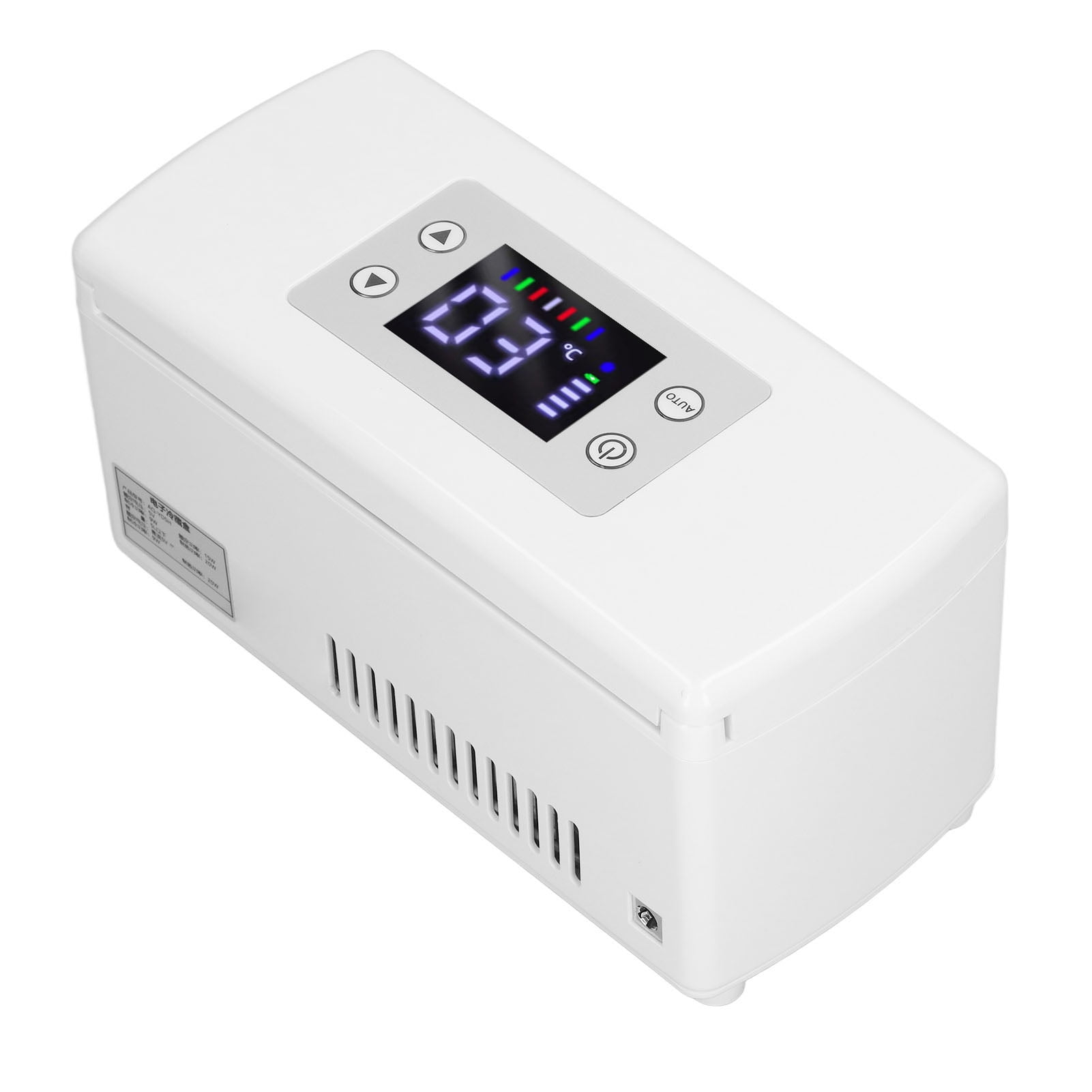 LAZIOEGR Insulin Cooler Box Travel Refrigerator Rechargeable Portable Mini Fridge for Medication Breast Milk Constant Temperature LCD Display Diabetic Supplies Car Home Use 10.63 inches / 27 cm