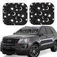 thumbnail image 1 of Balery Crescent and Stars Parasol para parabrisas de coche de 2 piezas | Parasol plegable para parabrisas delantero de coche para la mayoría de sedanes-Large, 1 of 6