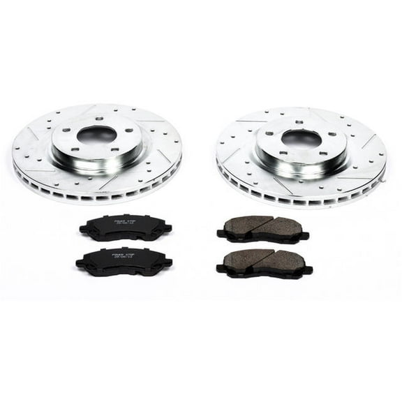 Front Brake Pad and Rotor Kit - Compatible with 2007 - 2020 Mitsubishi Outlander 2008 2009 2010 2011 2012 2013 2014 2015 2016 2017 2018 2019