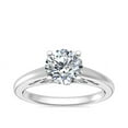thumbnail image 1 of 1.00 Carat Excellent Round Cut Real Diamond New Design Solitaire Ring for Wedding Solid 18K White Gold Size 11, 1 of 8