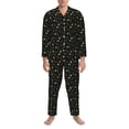thumbnail image 3 of Uemuo Pine Cone Woodland Pattern Pattern 2-Piece Loungewear Set - Men’s Soft Sleepwear, Cozy Winter PJs, Comfy Sleep Set-Medium, 3 of 7