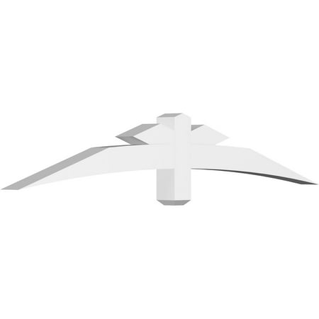 

72 W x 12 H x 4 D x 4 F 4/12 Pitch Alberta Architectural Grade PVC Gable Bracket