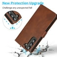 thumbnail image 6 of Dteck for Samsung Galaxy S23 Wallet Case with Wrist Strap, 2 IN 1 Premium PU Leather Magnetic Kickstand Shockproof Removable Flip Protective Cover for Samsung S23 5G 6.1 Inch,Brown, 6 of 7