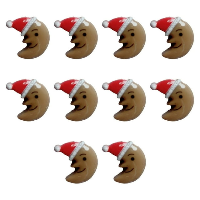 10Pcs Christmas Resin Accessories Compact Cartoon Design Adorable DIY Random Styles Holiday Decorations for Phone Cases Stockings