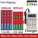thumbnail image 2 of Rechargeable Battery 1.5V AA 9800Mah 1.5V AAA 8800Mah Alkaline with Charger for Computer Clock Radio Video Game Digital Camera, 2 of 3